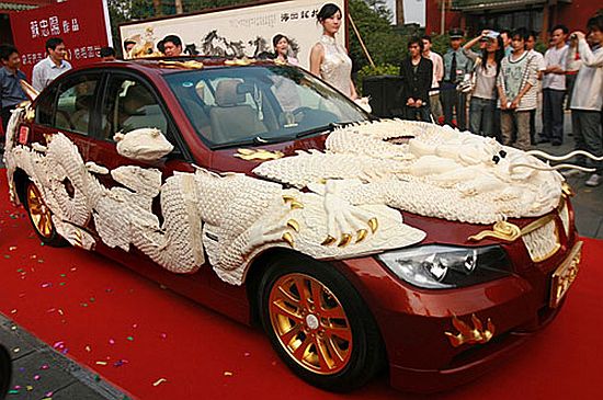 Asian car covered in Ivory Ivory and Africa's agony 